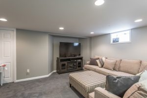 Basement relax room TV focus