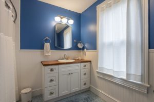 Combined bathroom colors of blue and white 2